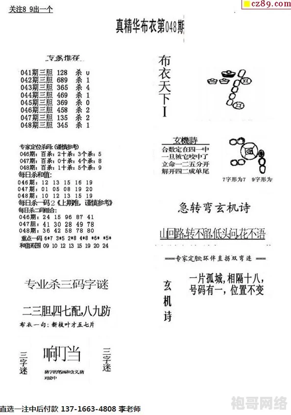 3d真精华布衣天下123456今日推荐金码分析预测专家解读稳赚技巧